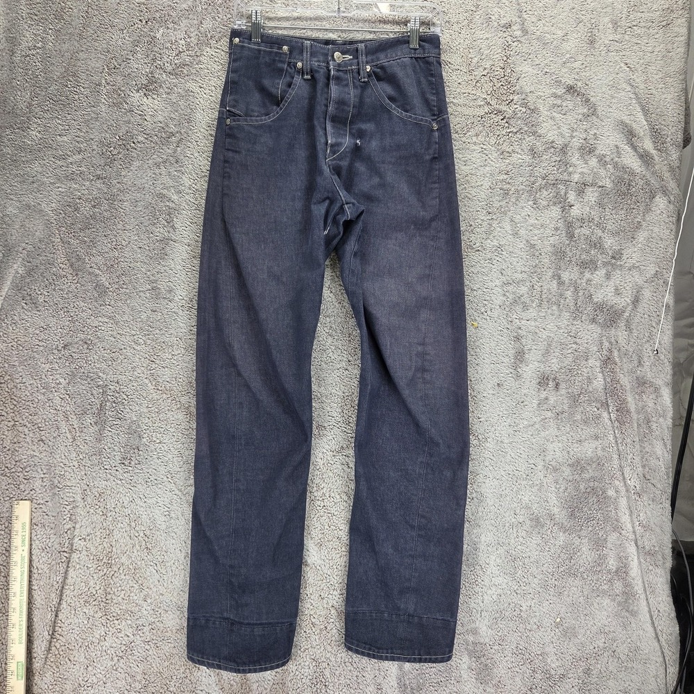 Vintage Levis Engineered Jeans Mens Blue Twisted Button Fly Dark Wash Fits 27x32